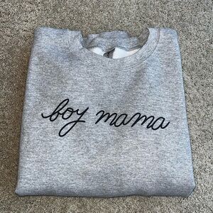 Gildan Gray ‘boy mama’ Sweatshirt